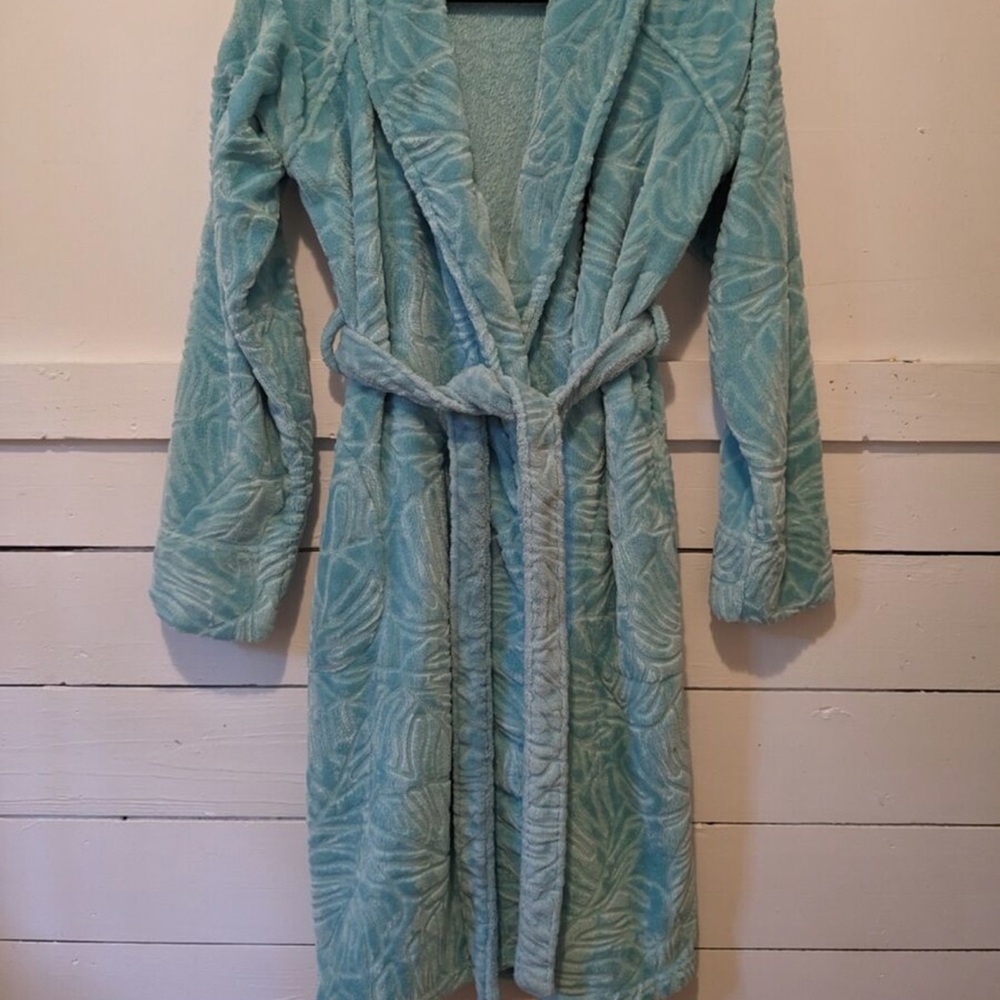 Women's Blue Textured Coat